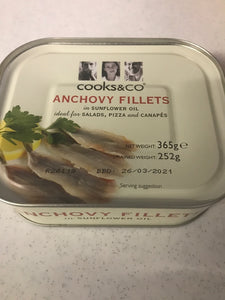 Anchovy Fillets, salted 365gr tin